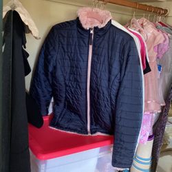 Small Navy And Pink Reversible Jacket 