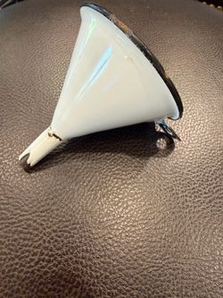 Vintage enamel funnel