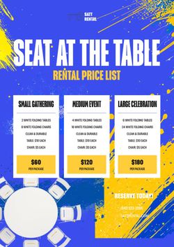 Chairs and tables