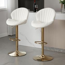 Round Dinning Table 4 Chair And 2 Swivel Bar Stools 