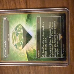 MTG Sonic Secret Lair - Chaos Emerald/Lotus Petal (Green Foil)