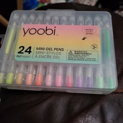 Mini Color  & Glitter Color Gel Pens In Plastic Multicolorer 24 Pack -Yoobi