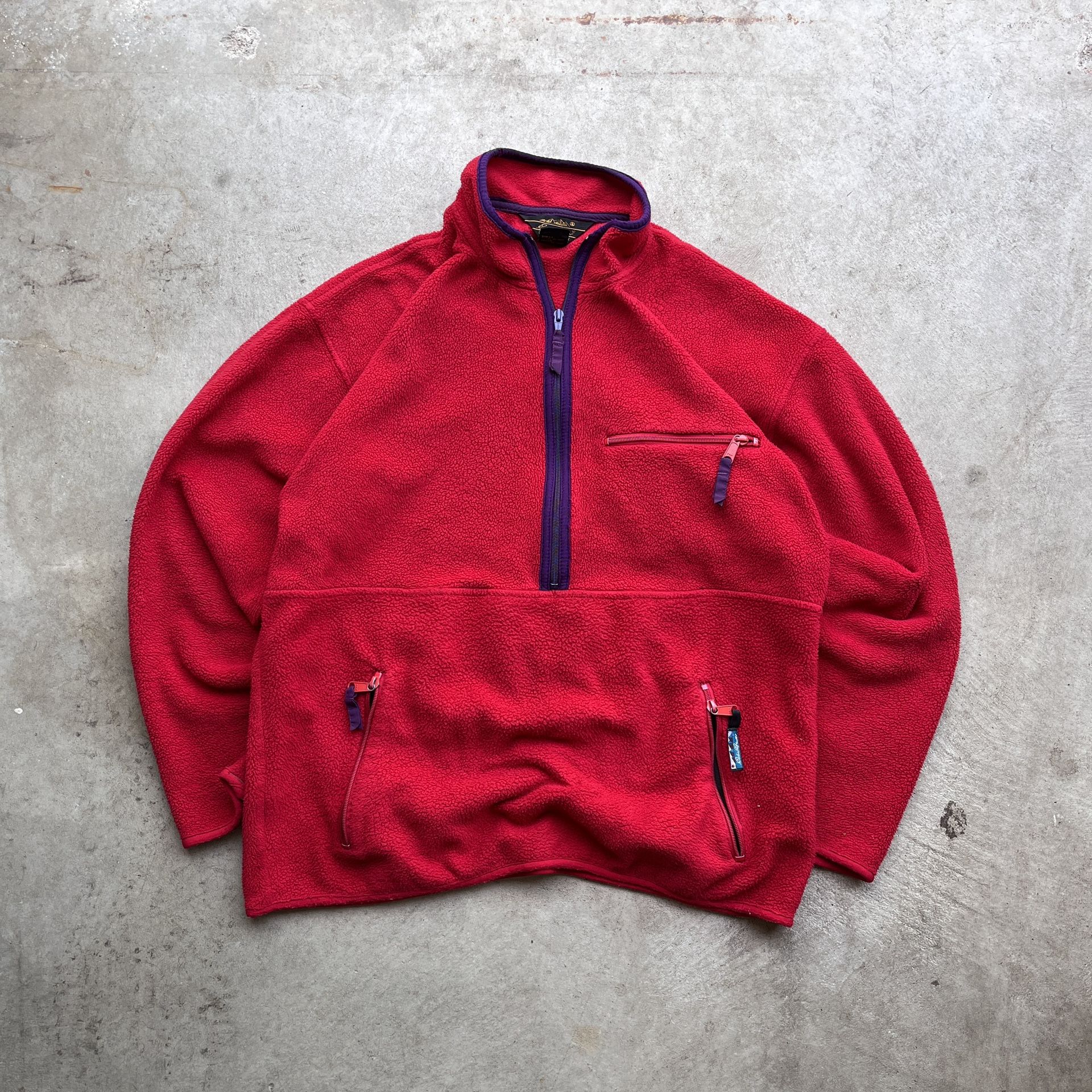 Vintage Made In USA Eddie Bauer Quarter Zip Fleece Synchilla