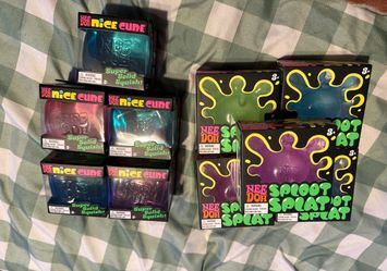 Needoh Bundle Of 10 Spoot Splat & Nice Cubes