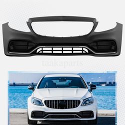 C63 AMG Style Front Bumper Cover Kit for Mercedes Benz C-Class 15-18 W205