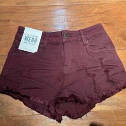 Jr Burgundy Shorts 