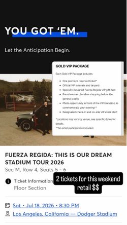 Fuerza regida tickets