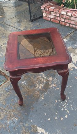 Beautiful wood and glass light stand