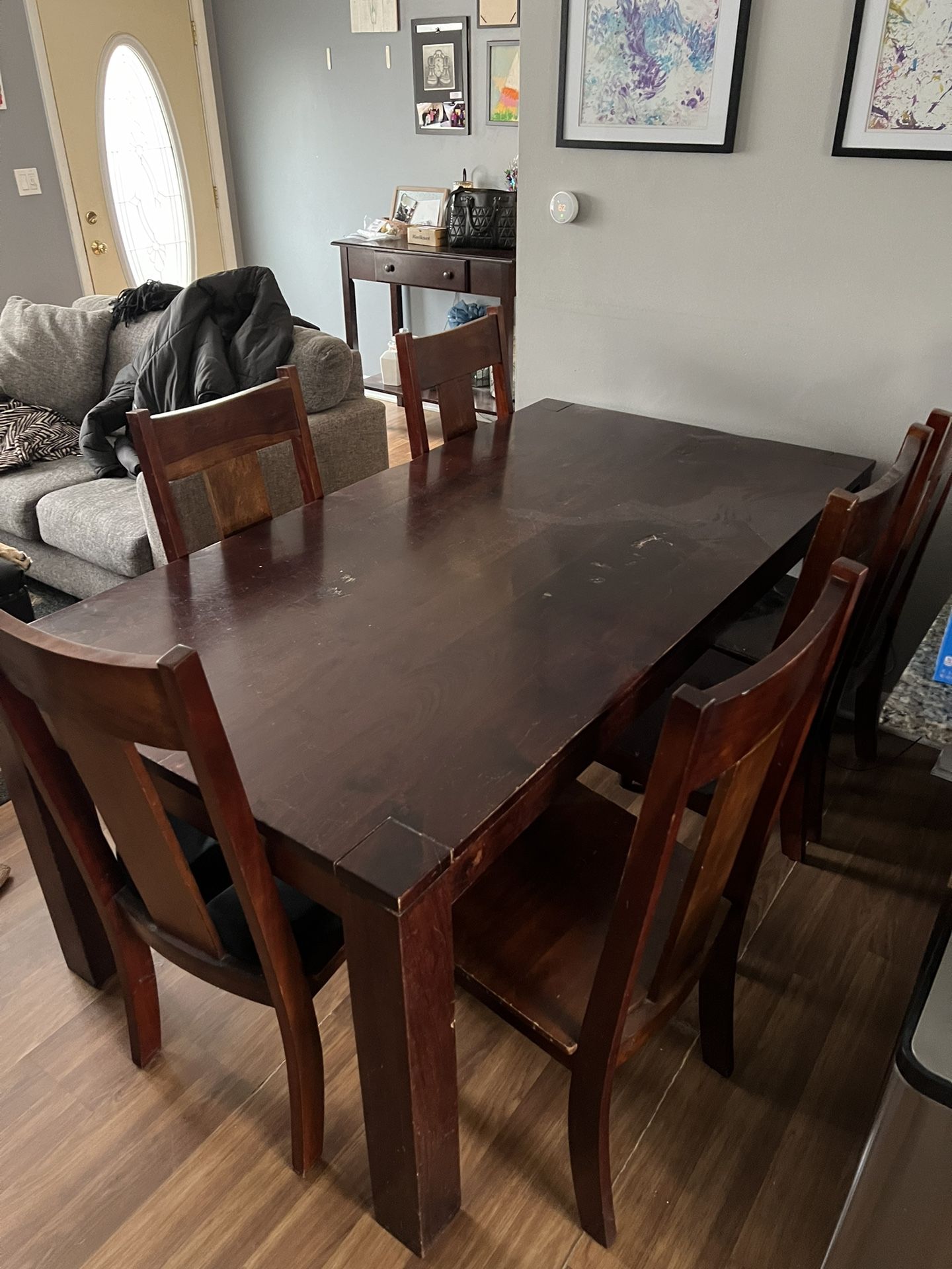 Solid Wood Dining Table And Chairs