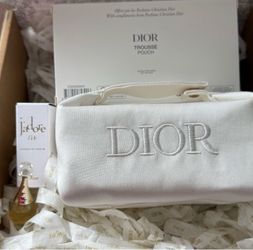 Dior makeup pouch white new in box