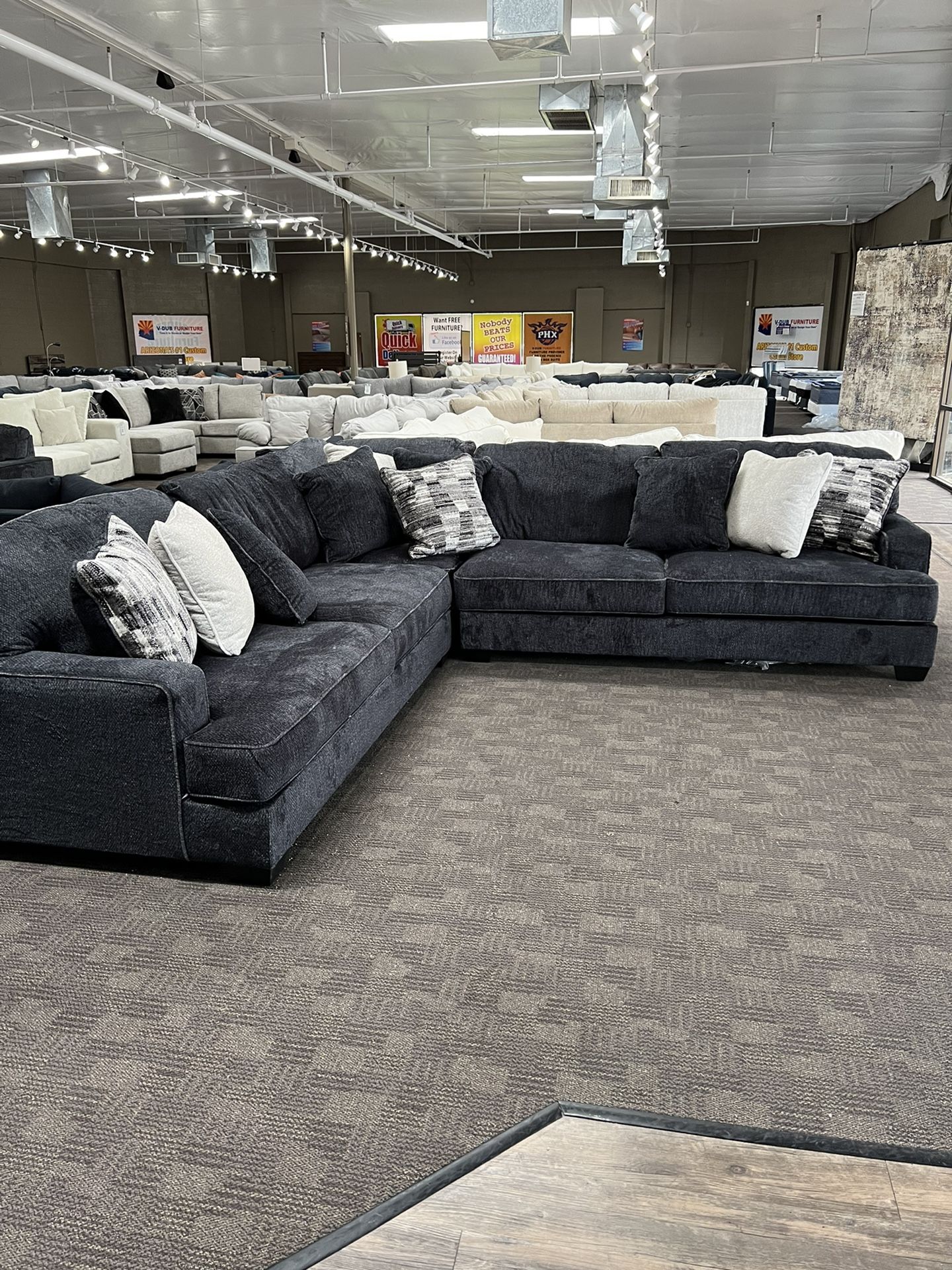 Black New Sectional Couch