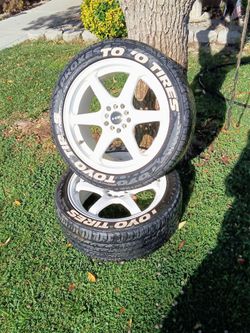two 18inch mono block 5 lug universal rims