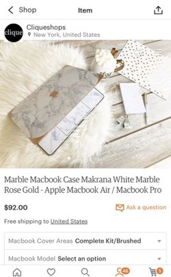 Marble Mac book case from clique shops