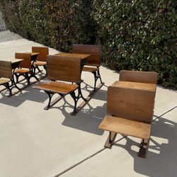 Antique School Desks
