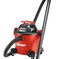 BAUER 9 Gallon, 4.5 Peak HP Wet/Dry Vacuum