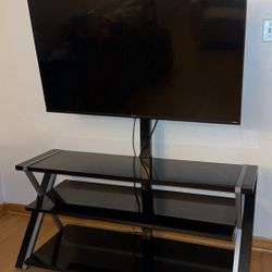 50in Hisense Roku tv ($120) TV Stand, ($80)