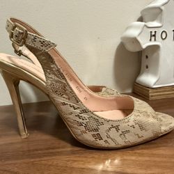 Andrea Open Toe Sling back Heels Size 8