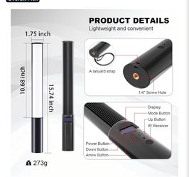 RGB LED Video Light Wand with stand