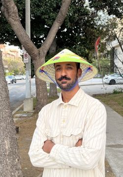 Vietnamese Hand-Painted Bamboo Leaf Non La Conical Hat Adult Size