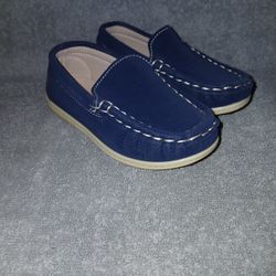 Toddler Blue Suede Loafers  Size 6c