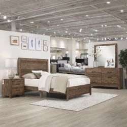 🛏️ 4-Piece Rustic Bedroom Set – ONLY $799!