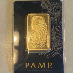1oz Pamp Gold Bar 