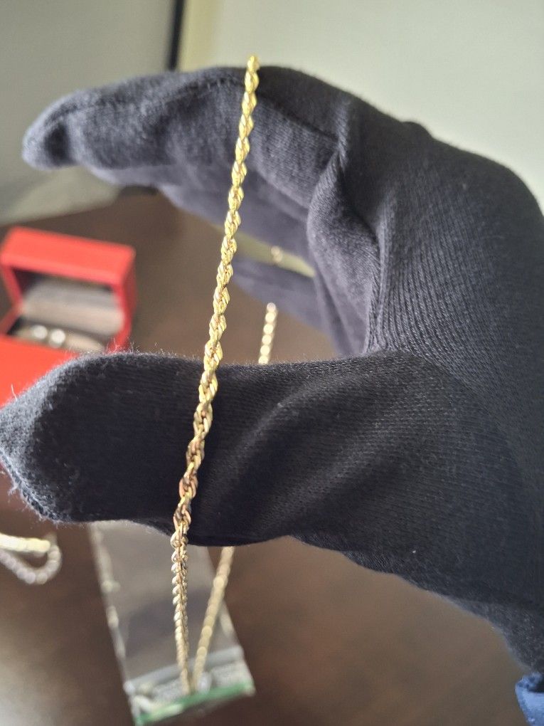 14k Solid Gold Chain 24 Inches