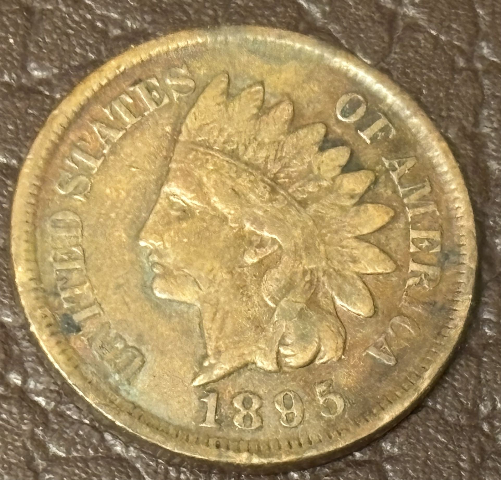 1 cent 1895. Antique Coin USA. Collectible