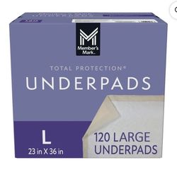 Member's Mark Total Protection Underpads, Large, 120 ct.