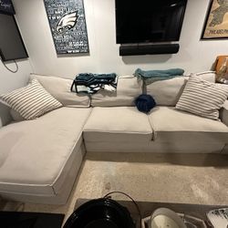  Sectional Couch With  Wide Chaise Lounge