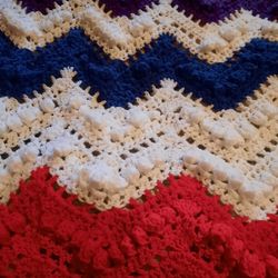 Popcorn Ripple Afghan 