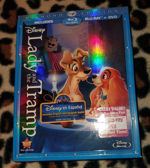 Disney Lady And The Tramp Bluray And Dvd- English & Spanish Audio