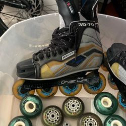 Bauer Roller Blades With Extra Wheels