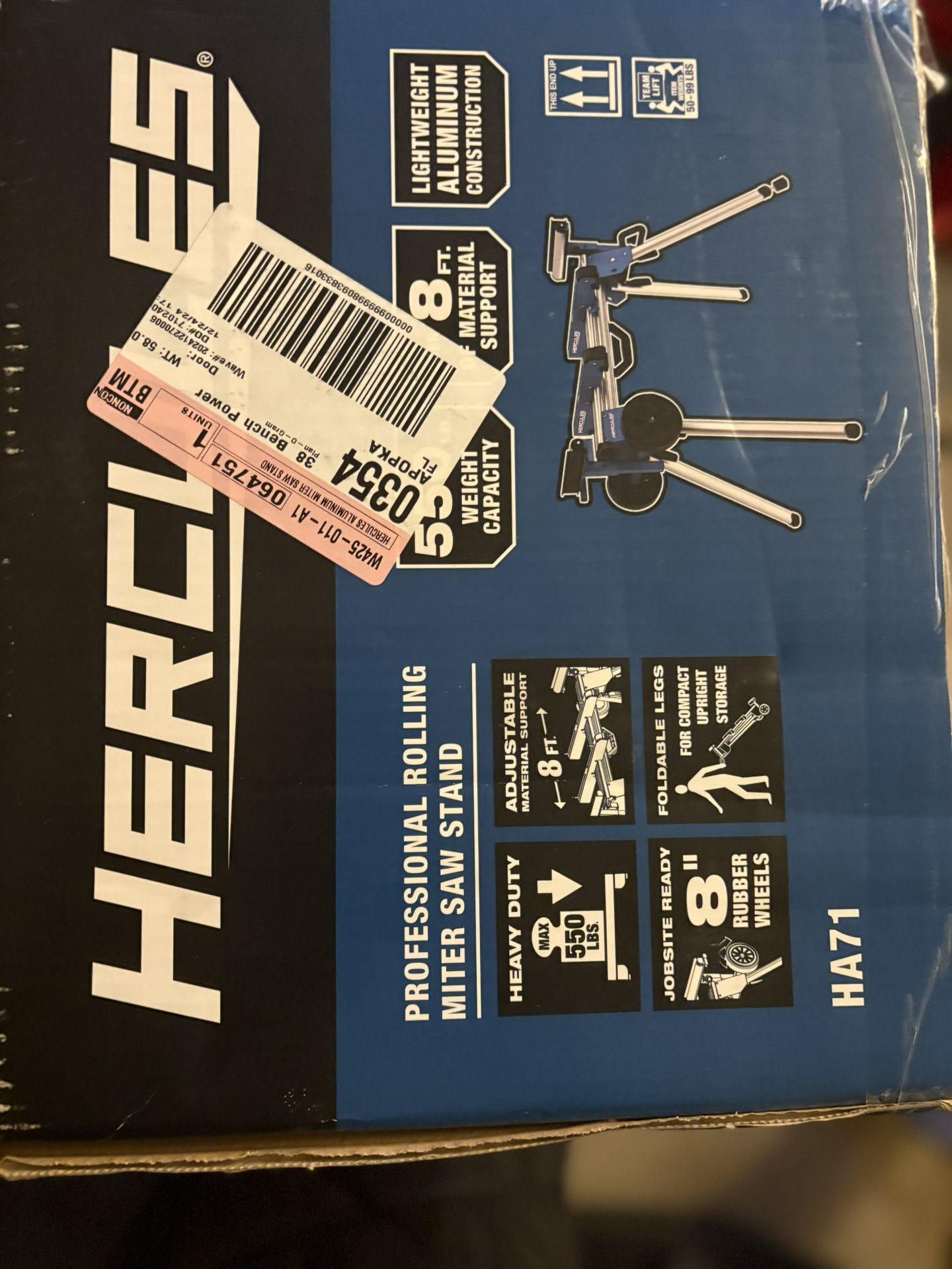 Hercules 12in. Double Bevel Sliding Compound Miter Saw W/ Stand