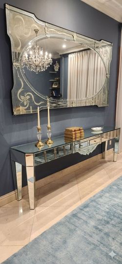 Grand Venetian Mirror and matching stand