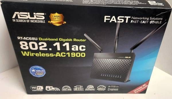 Asus RT-AC68U Wireless Router Dual-Band Gigabit Ethernet
