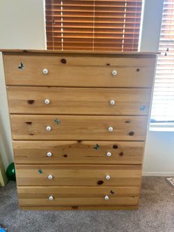Tall dresser - drawers glides need love - solid piece