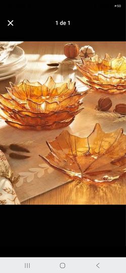 Platos en forma de hoja princess house