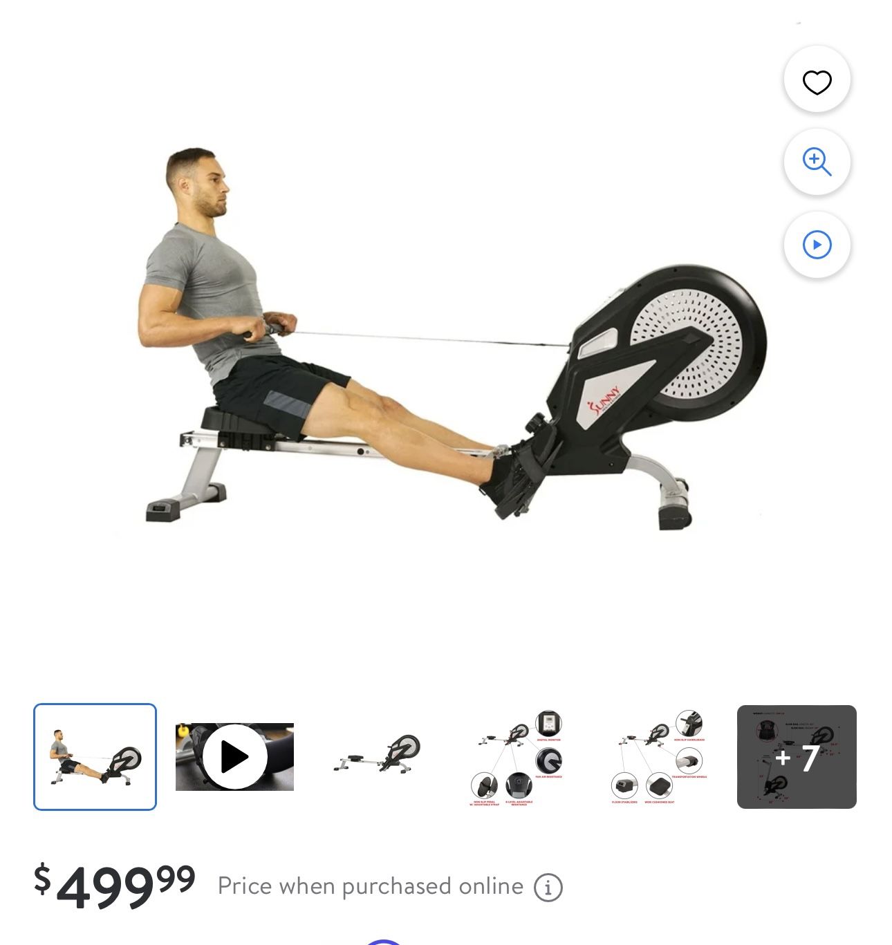 Sunny Health & Fitness SF-RW5623 Air Rowing Machine Rower