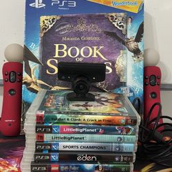 PS3 Game lot With Move Motion Controllers