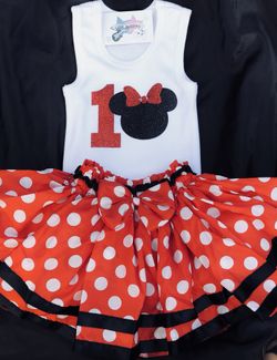 Birthday Girl tutu set Size 12-18 mos Minnie