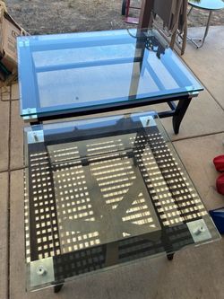 Glass Top Coffee Table and End Table Set