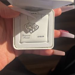 Sterling Silver Diamond Necklace