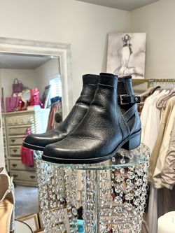 Black Leather Ankle Boot