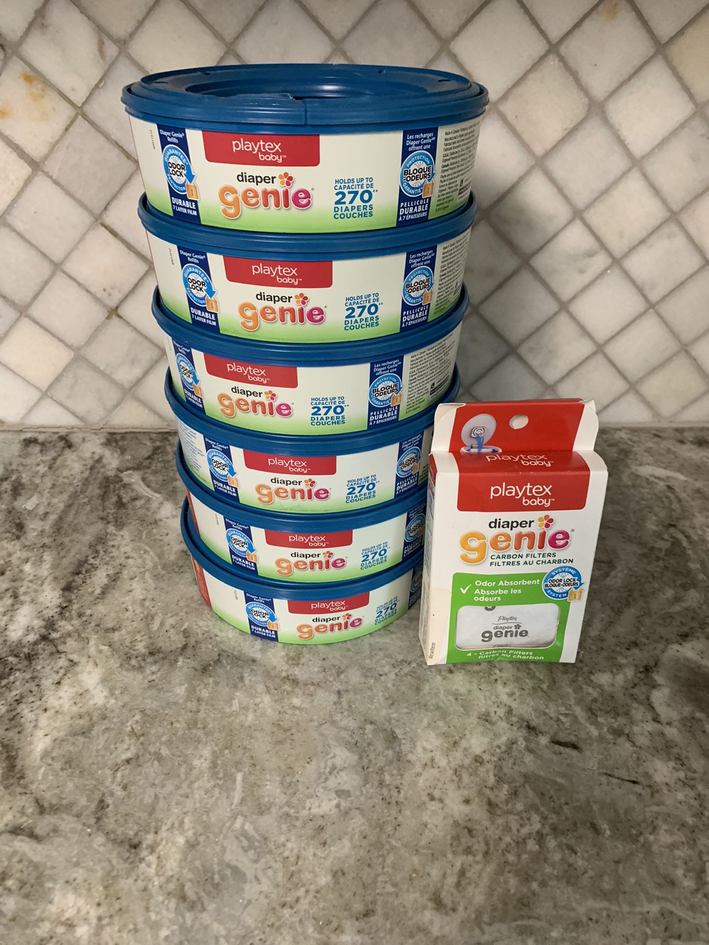 Diaper genie refills and 4 carbon filters