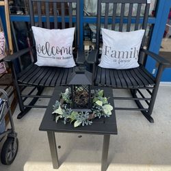 Rocking Chairs Set 3 Pc Solid Wood Read Post Description 