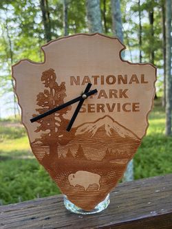National Park Arrowhead Wood Clock