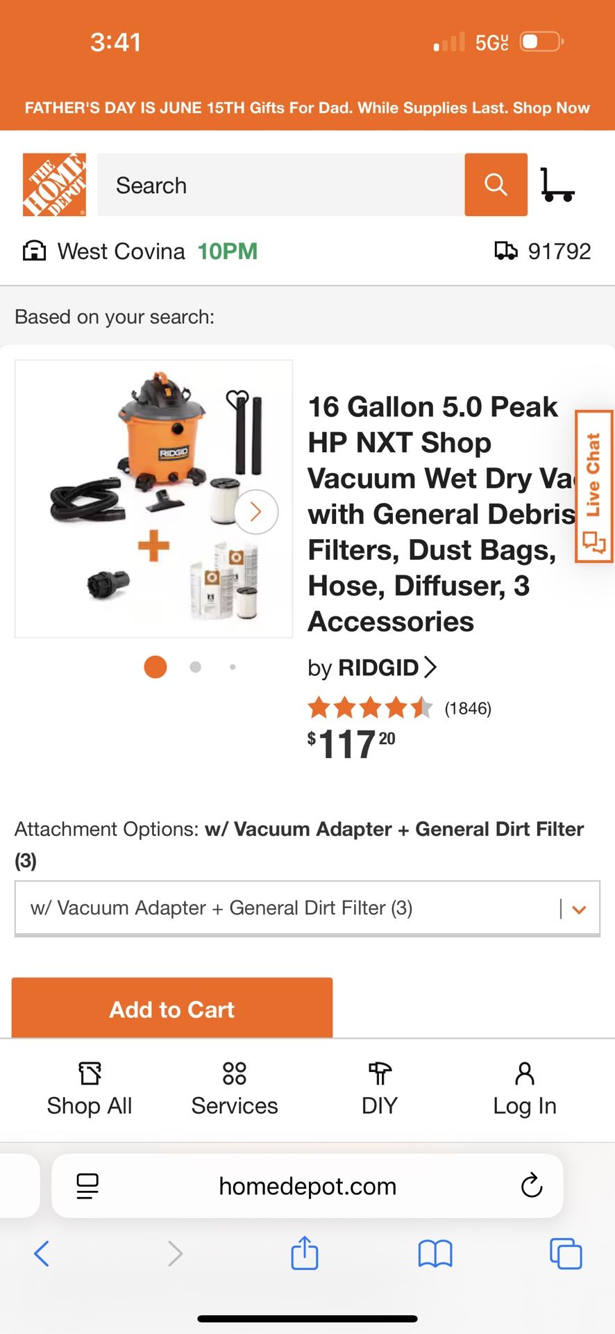 Ridgid Shop vacuum