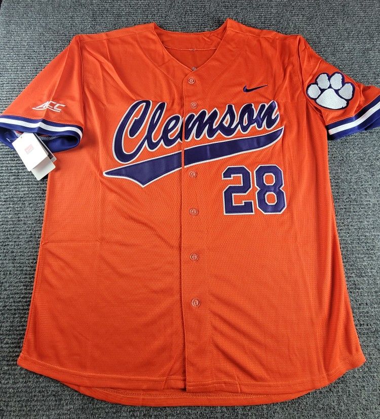 Clemson Tigers Baseball Seth Beer Mens Orange Stitched Jersey New Med,large,XL