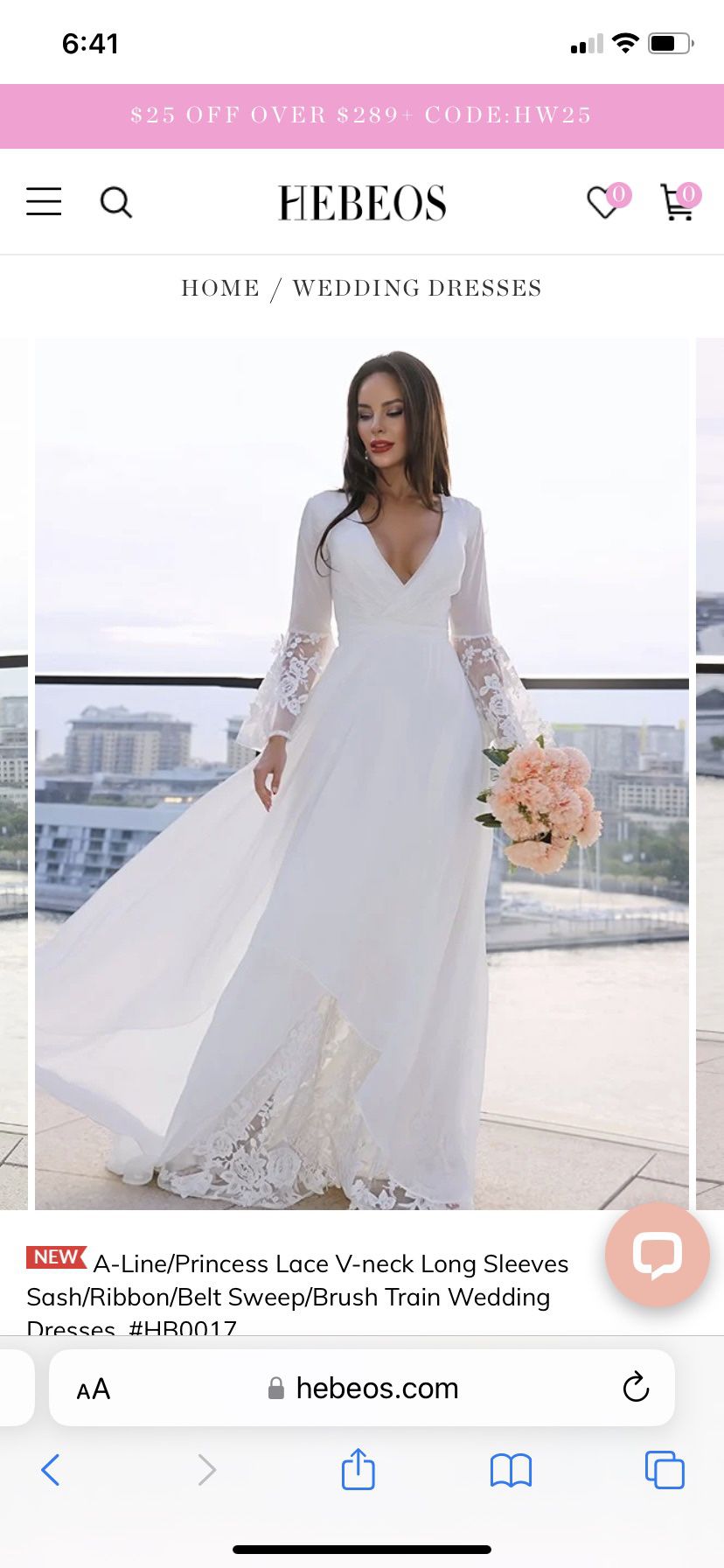 Hebeos Long Sleeve Wedding Dress